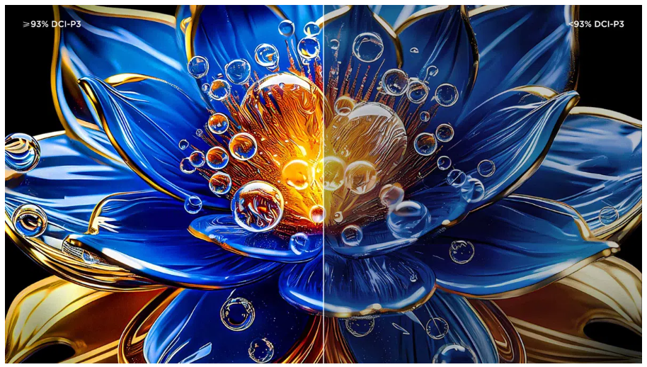 93% DCI-P3 Πολύ υψηλή γκάμα χρωμάτων